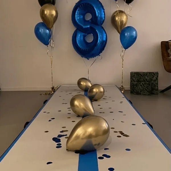 MMS AirTrack Plus oefenmat in gebruik in sportzaal of thuisomgeving