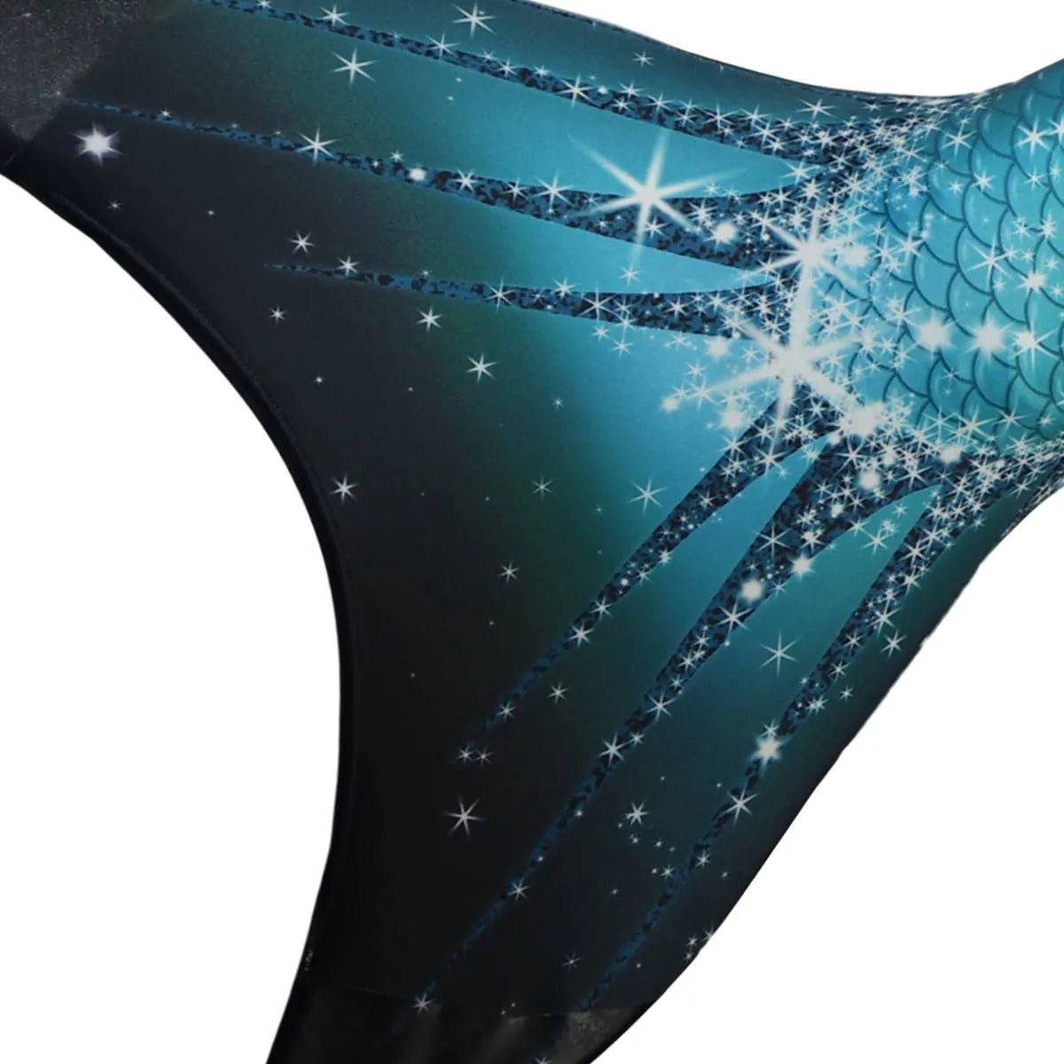Zeemeermin staart met monovin in blauwgroen patroon – Mermaid Sisters