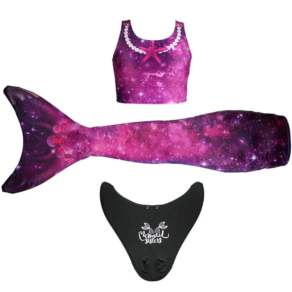 Zeemeermin staart Star of the Sea Purple met monovin en bikini – Mermaid Sisters