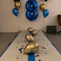 MMS AirTrack Plus oefenmat in gebruik in sportzaal of thuisomgeving